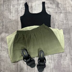 Old Navy Ombré Green Midi-skirt